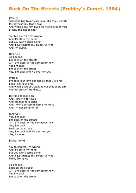KISSMONSTER - Unreleased Demo Lyrics - Back On The Streets (Frehley s Comet, 1984)-page-001.jpg