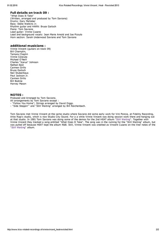 Kiss Related Recordings; Vinnie Vincent ; Heat - Revisited 2013-page-002.jpg