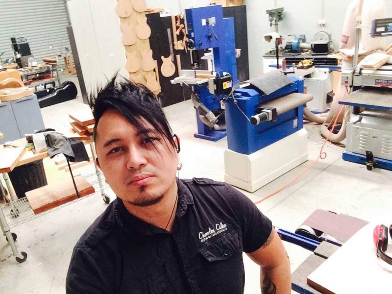 Charles making good use of his selfie stick in the workshop